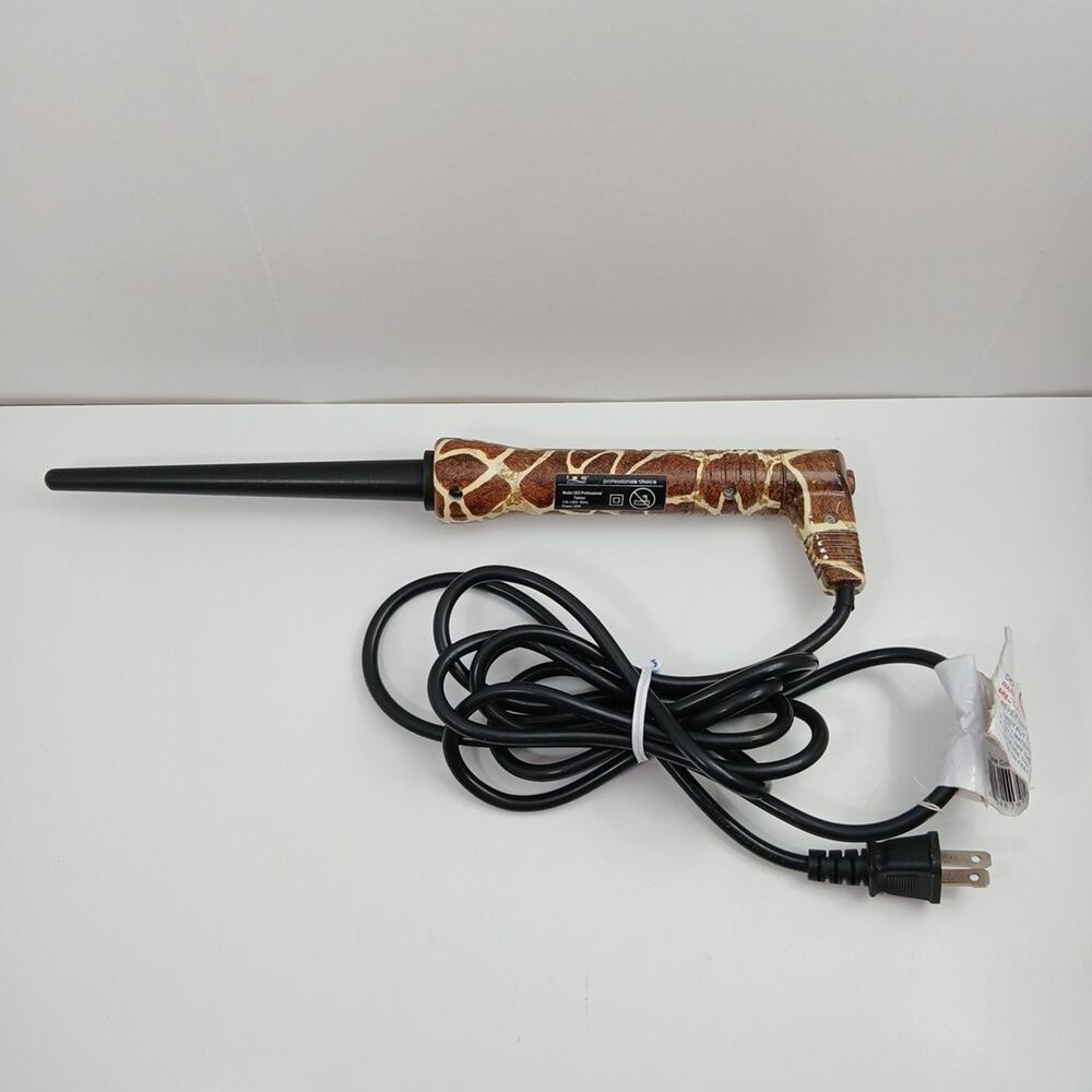 Iso Professionals Curling Iron Twister Clipless Giraffe Heat Wand *Tested*Works